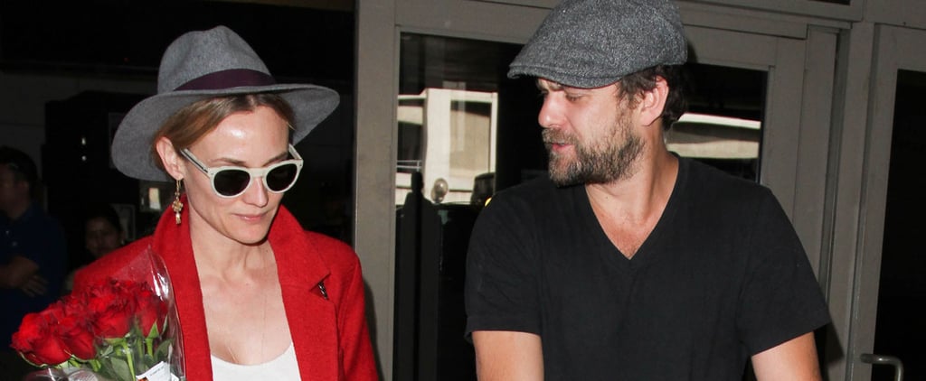 Joshua Jackson Brings Diane Kruger Roses at LAX
