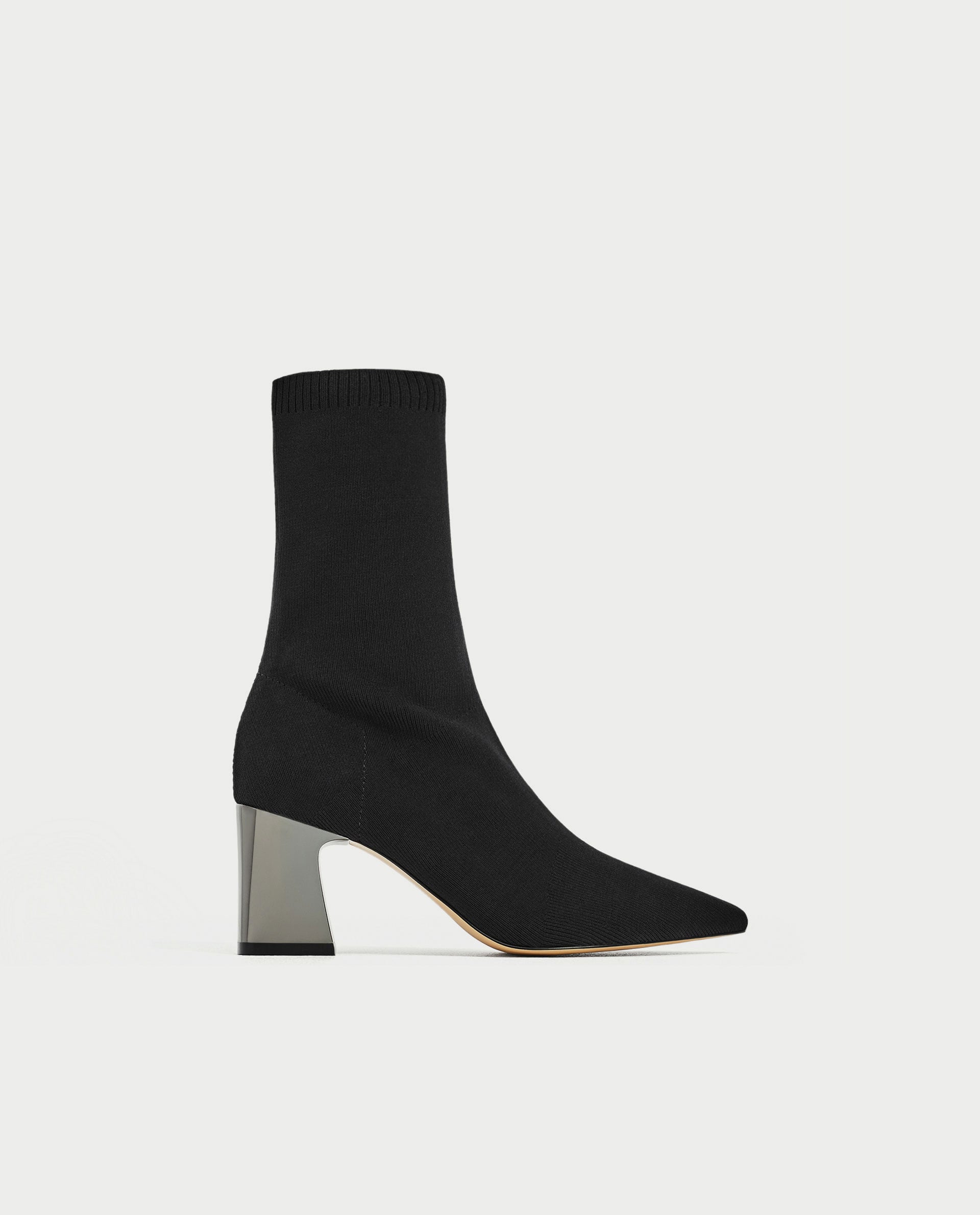 zara fabric ankle boots