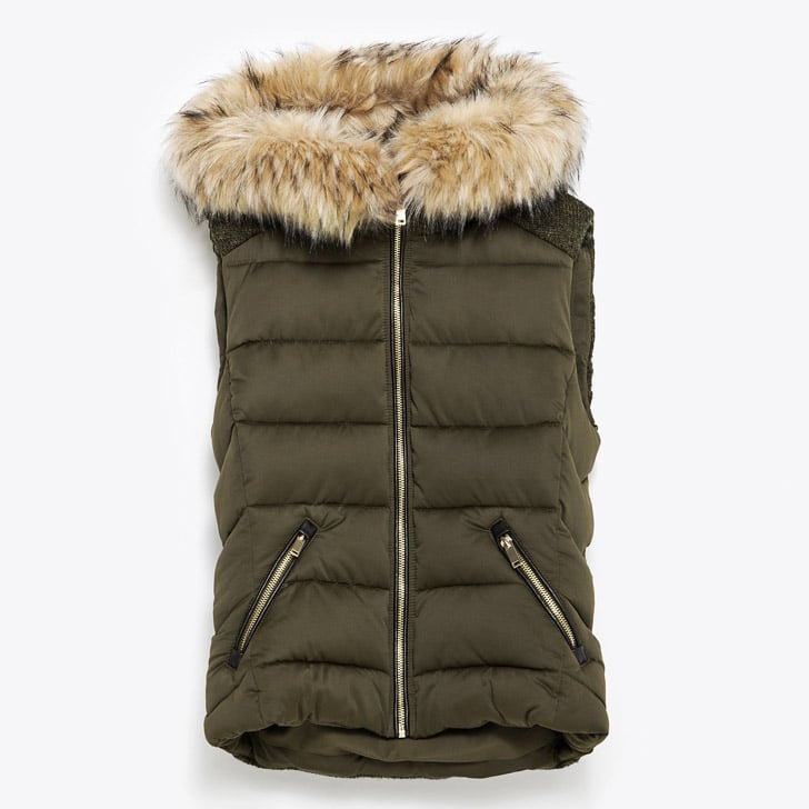 Zara Puffer Vest in Khaki (70) Jackets Every Woman Needs POPSUGAR