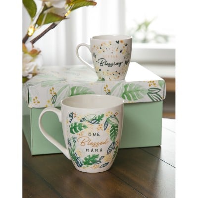 Cypress Home Mommy and Me Ceramic Cup Gift Set