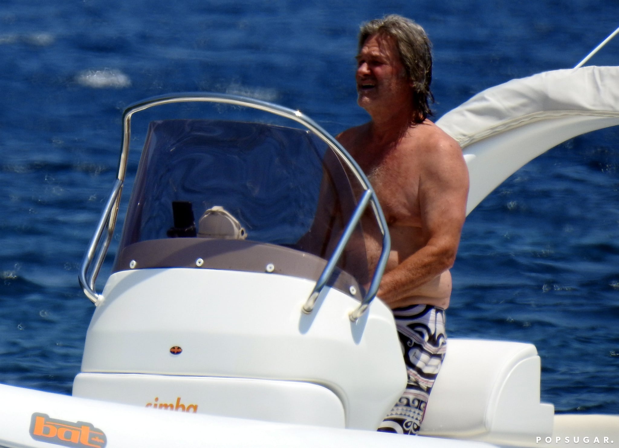 Celebrity Entertainment Kurt Russell And Goldie Hawn Have An Overboard Moment While Boating In Greece Popsugar Celebrity Photo 4