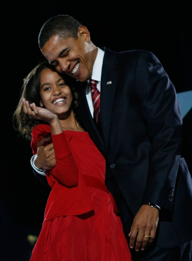 And Gave Malia a Big Hug