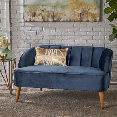 Amaia modern discount new velvet settee