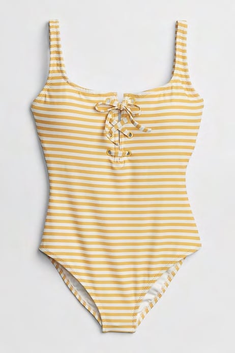 Gap Print Lace-Up One-Piece Suit | Best One-Piece Swimsuits by Body ...