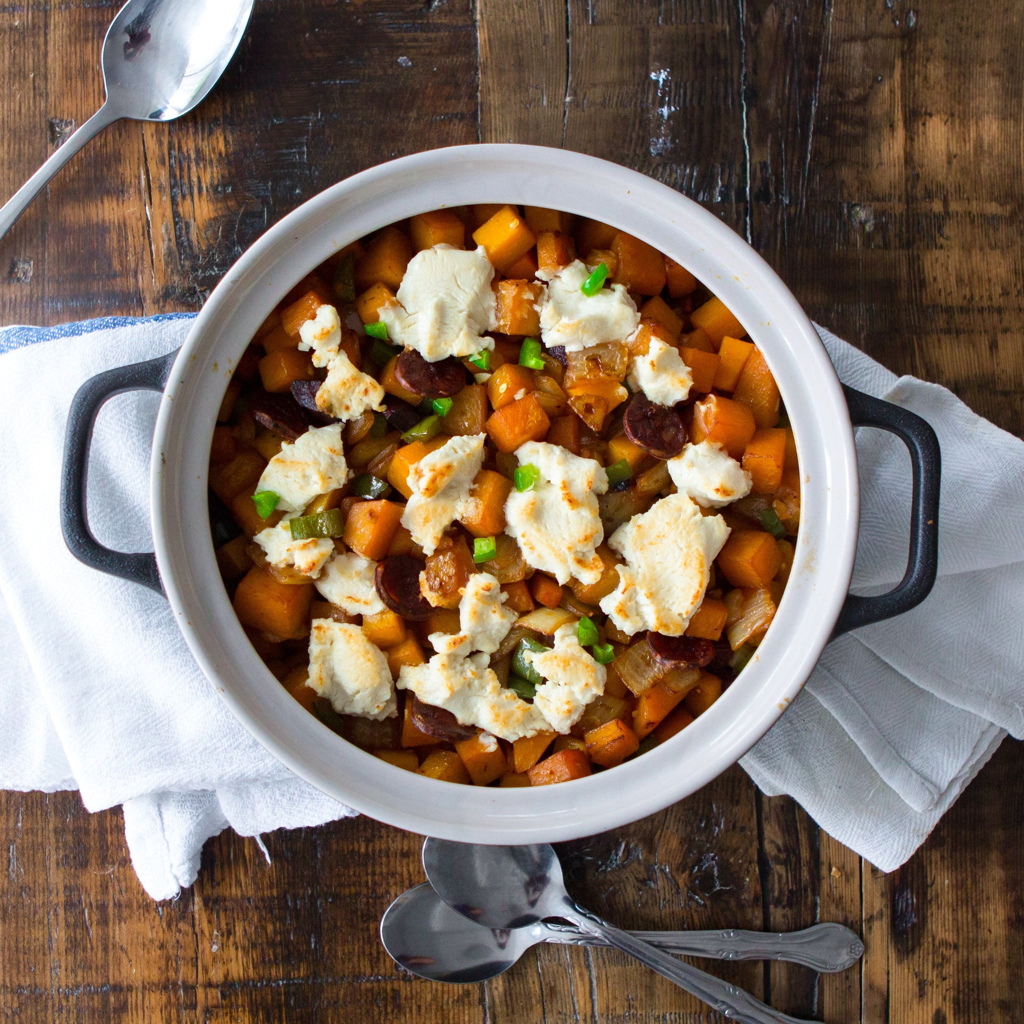 Chorizo and Butternut Squash Hash Recipe POPSUGAR Food