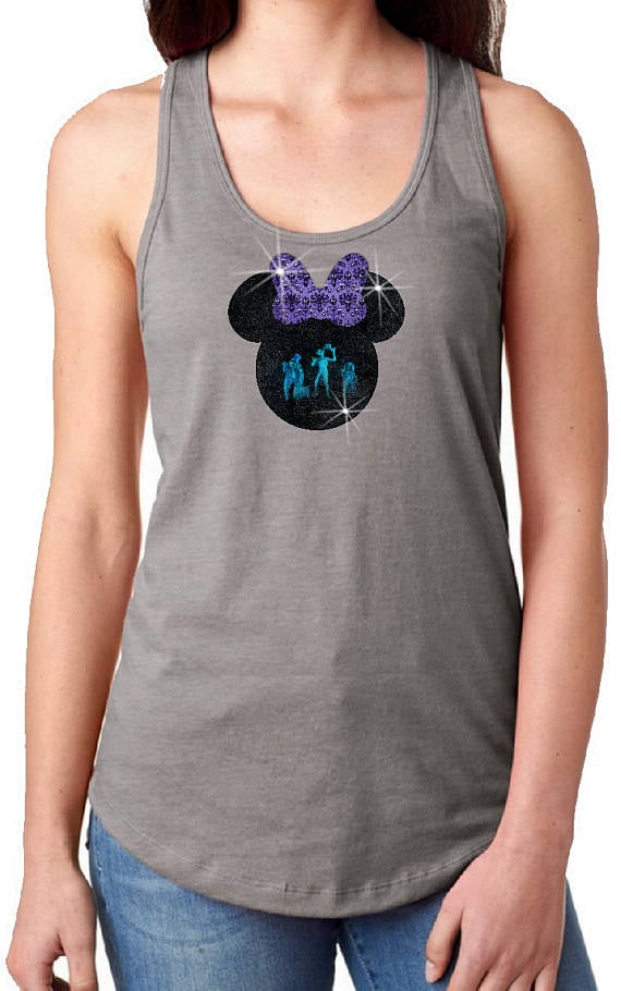 Haunted Mansion Hitchhiking Ghosts Glitter Tank Top