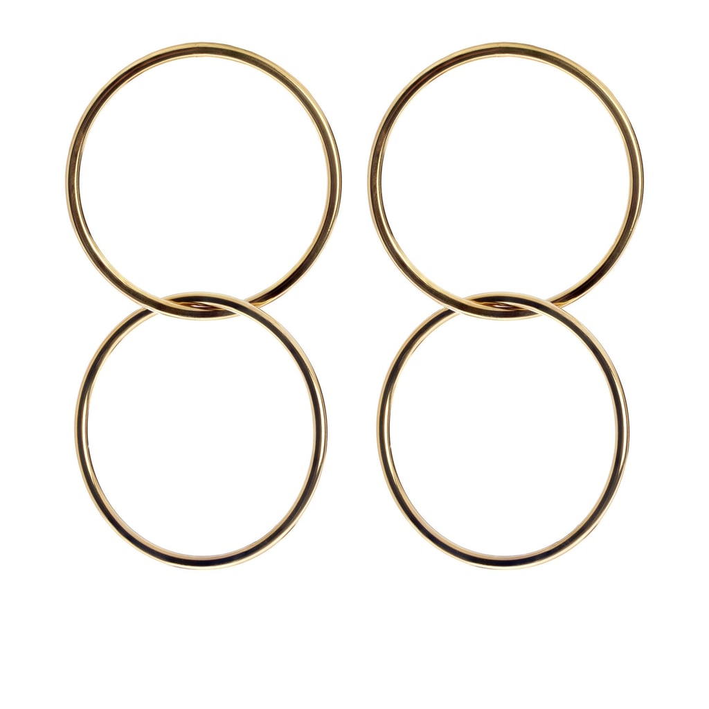 Eklexic Double Interlinking Circle Drop Earrings