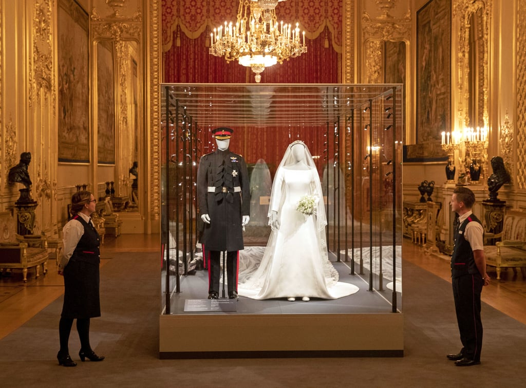 Meghan and Harry's Outfits at the Royal Wedding Exhibition at Windsor Castle