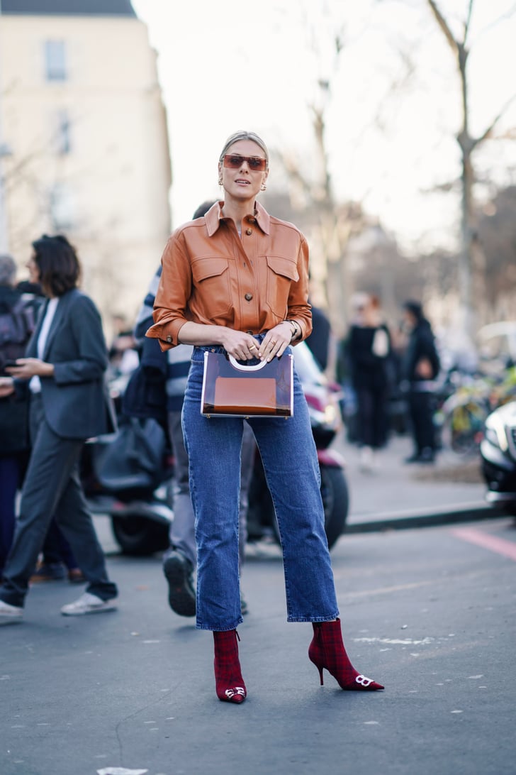 cropped flare jeans with booties