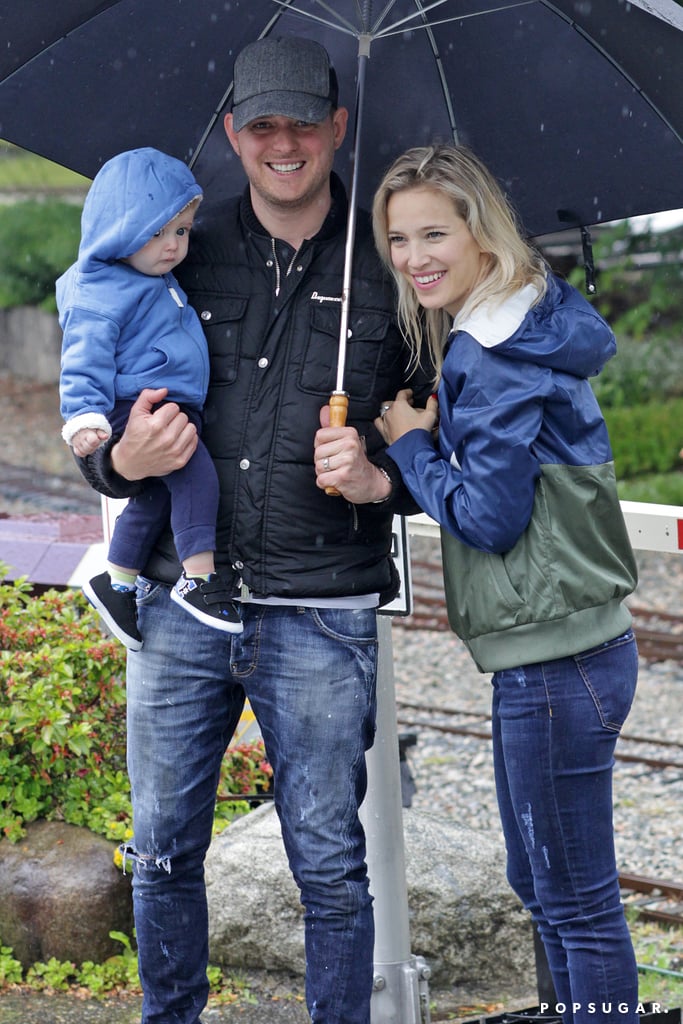 Michael Buble With Noah and Luisana Lopilato on Father's Day