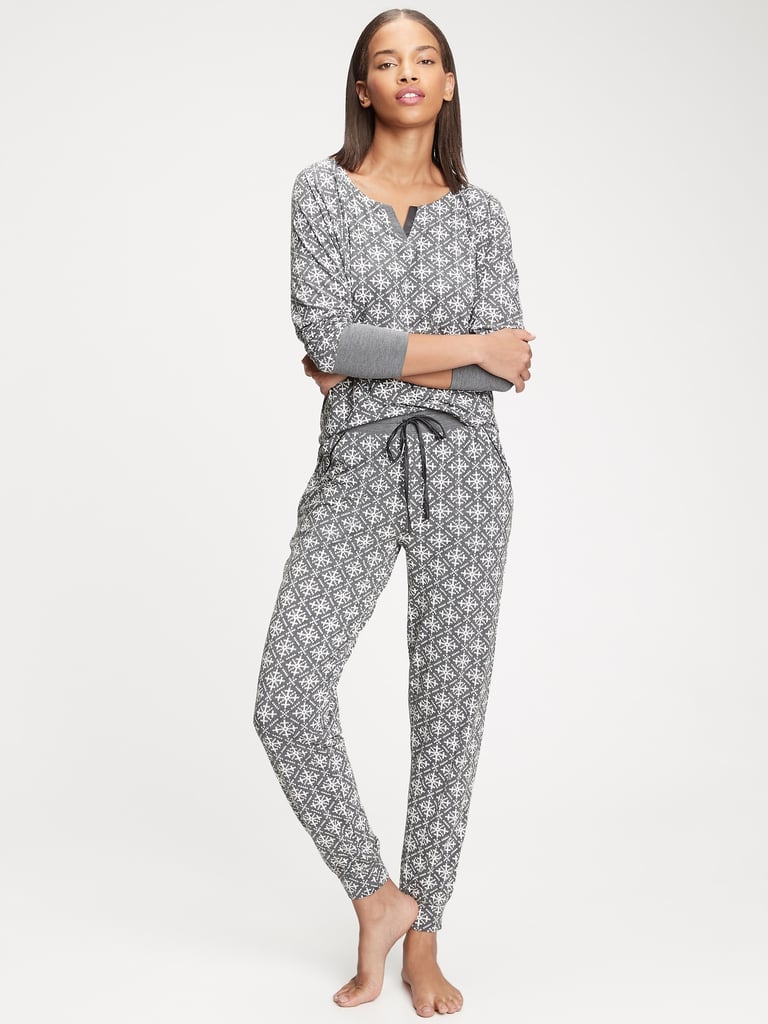 Gap Lounge Joggers in Modal and Split-Neck Top in Modal