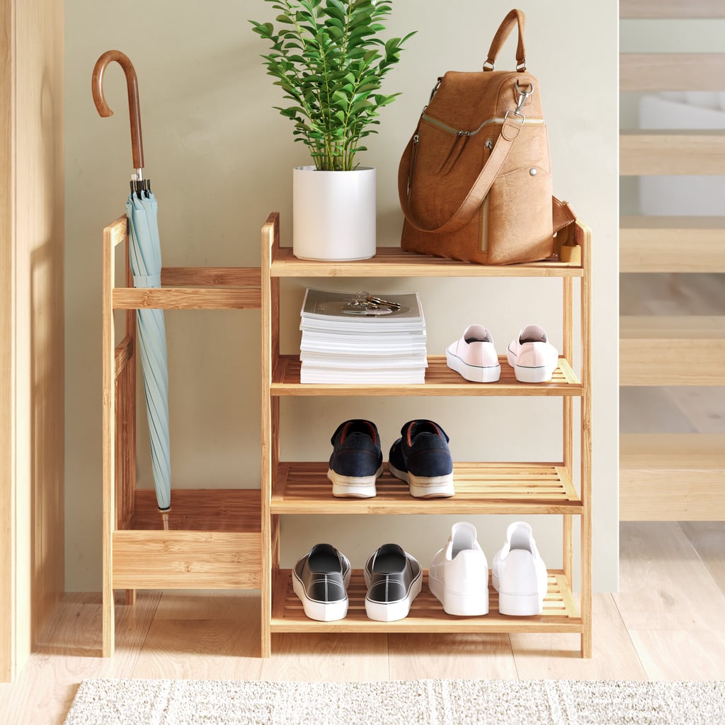 Bamboo Entryway 8 Pair Shoe Rack