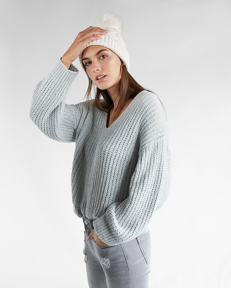 Express shaker top knit sweater