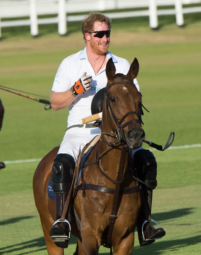 Prince Harry at Sentebale Royal Salute Polo Cup 2015 POPSUGAR Celebrity
