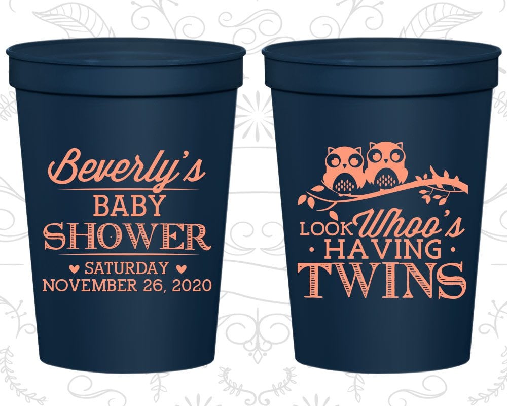Twins Baby Shower Cups