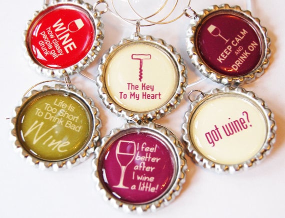 clever wine charms