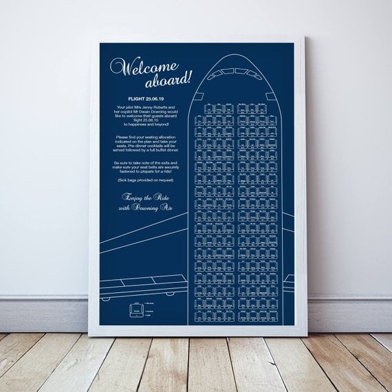 Aeroplane Printable Wedding Seat Chart