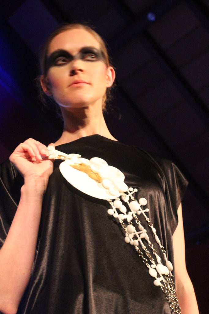 More wearable jewelry came to the runway with Dileksezen's designs.