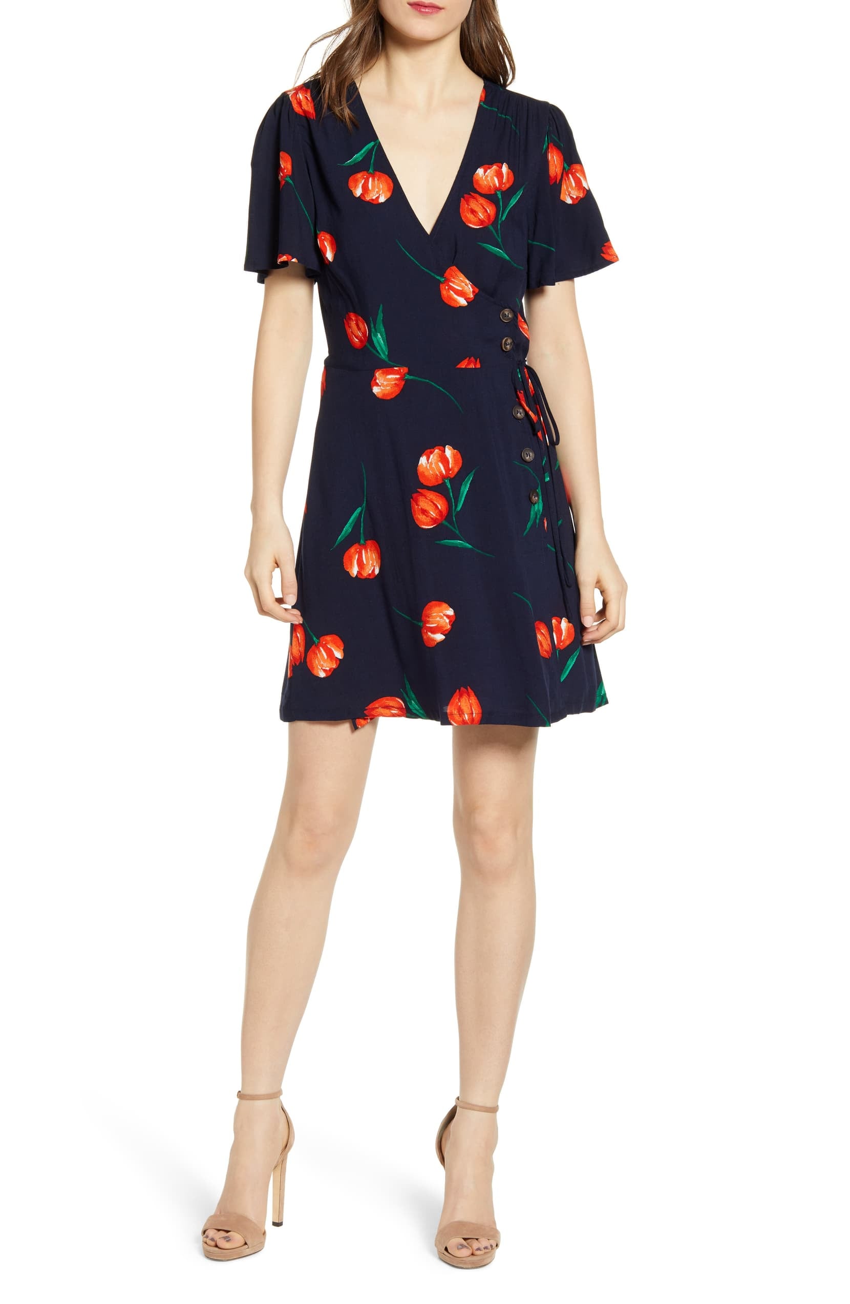 all in favor wrap dress