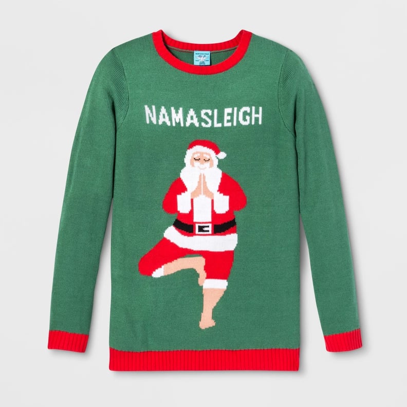 Adult Christmas Namasleigh Santa Ugly Sweater 