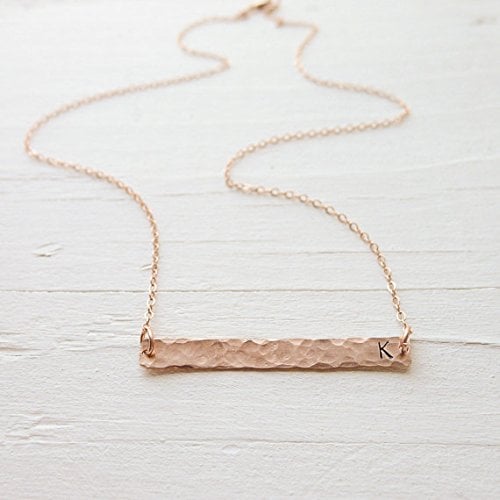 Camilee Designs Rose Gold Bar Necklace