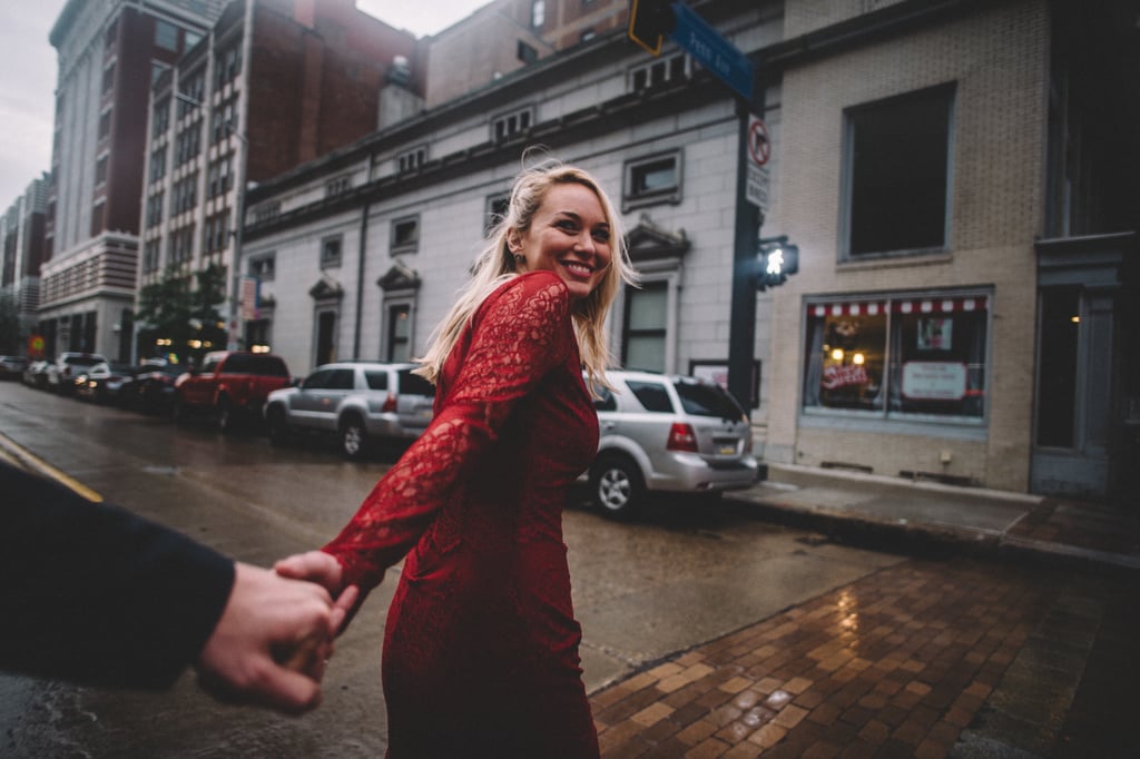Pizza City Engagement Shoot POPSUGAR Love & Sex