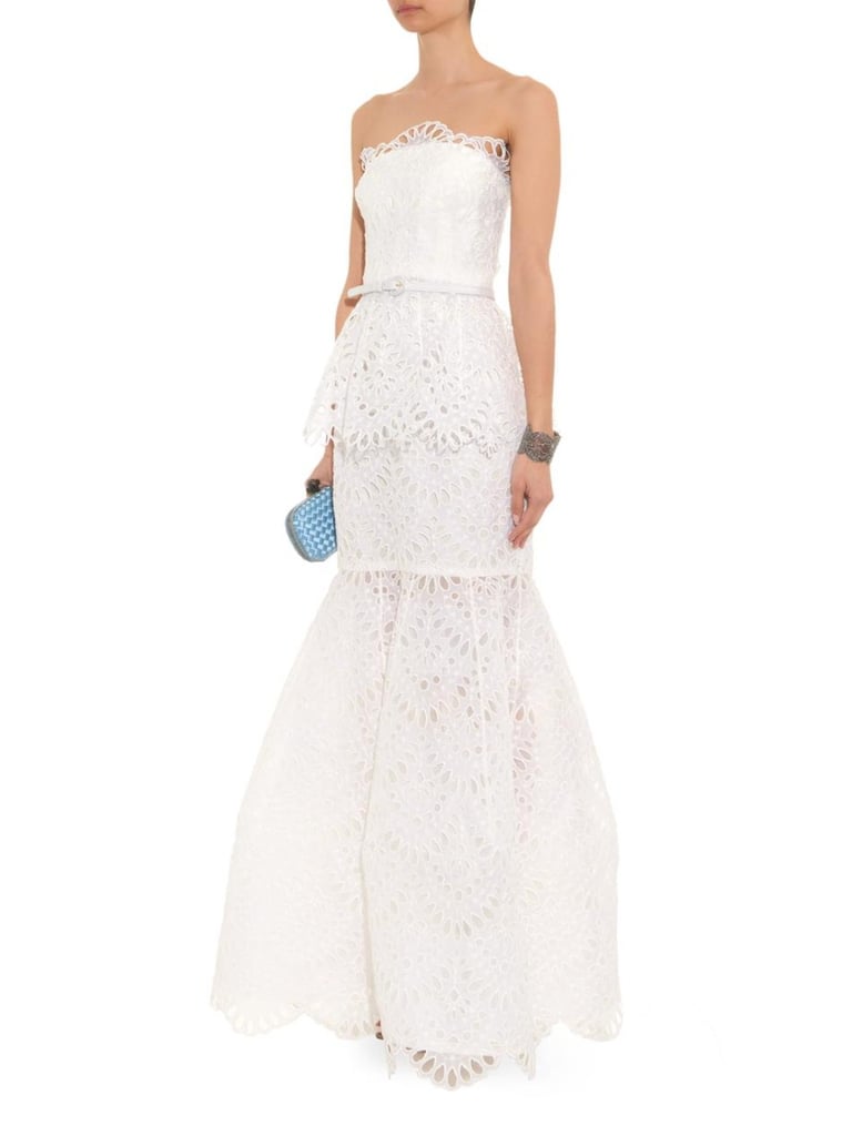 Oscar de la Renta Strapless Broderie-Anglaise Gown ($7,690)