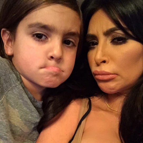 Kim Kardashian and Mason's Selfies July 2015