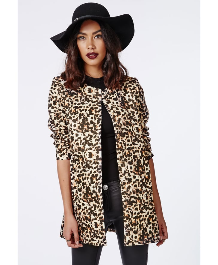 Missguided Leopard Print Jacket | Coach Leopard Coat Spring 2015 ...