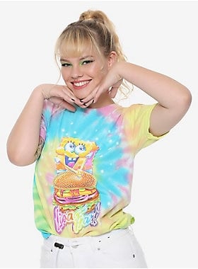 Lisa Frank x SpongeBob Girls Krabby Patty Tie-Dye Tee