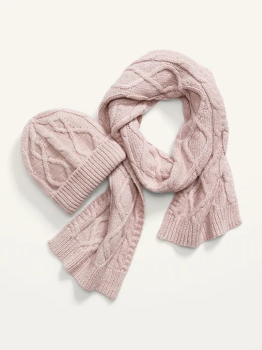Old Navy 2-Pack Cable-Knit Beanie And Scarf Set