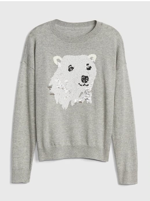 Sequin Polar Bear Sweater