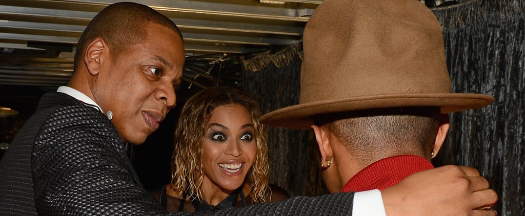 Beyonce and Jay Z With Pharrell at the 2014 Grammys