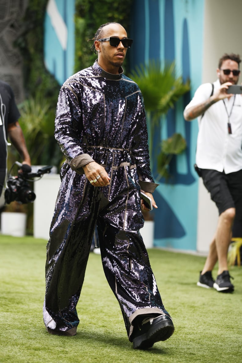 Lewis Hamilton Arrives at Miami Grand Prix