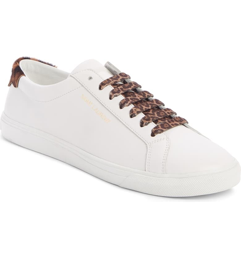 Saint Laurent Andy Genuine Calf Hair Trim Sneaker