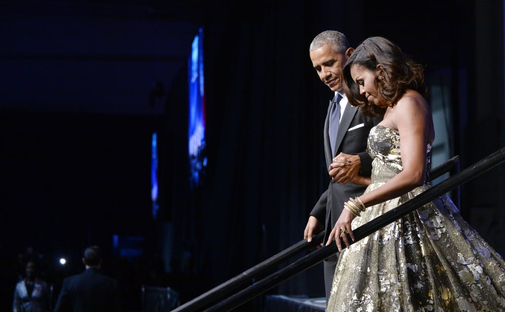 Barack and Michelle Obama at Black Caucus Awards Dinner 2016