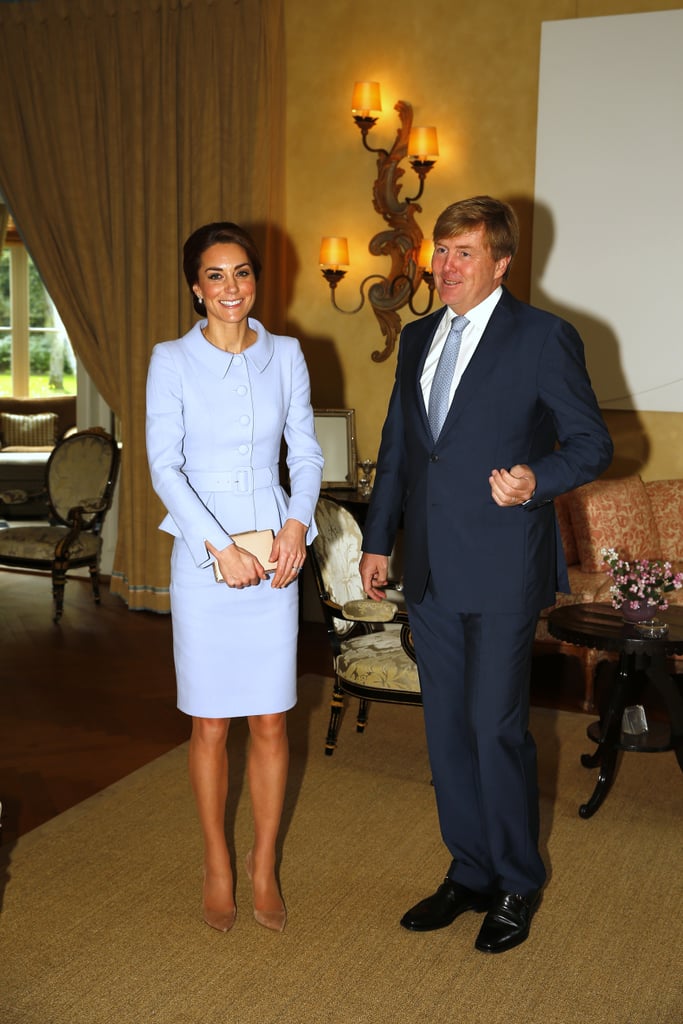 Kate Middleton's Blue Catherine Walker Suit October 2016