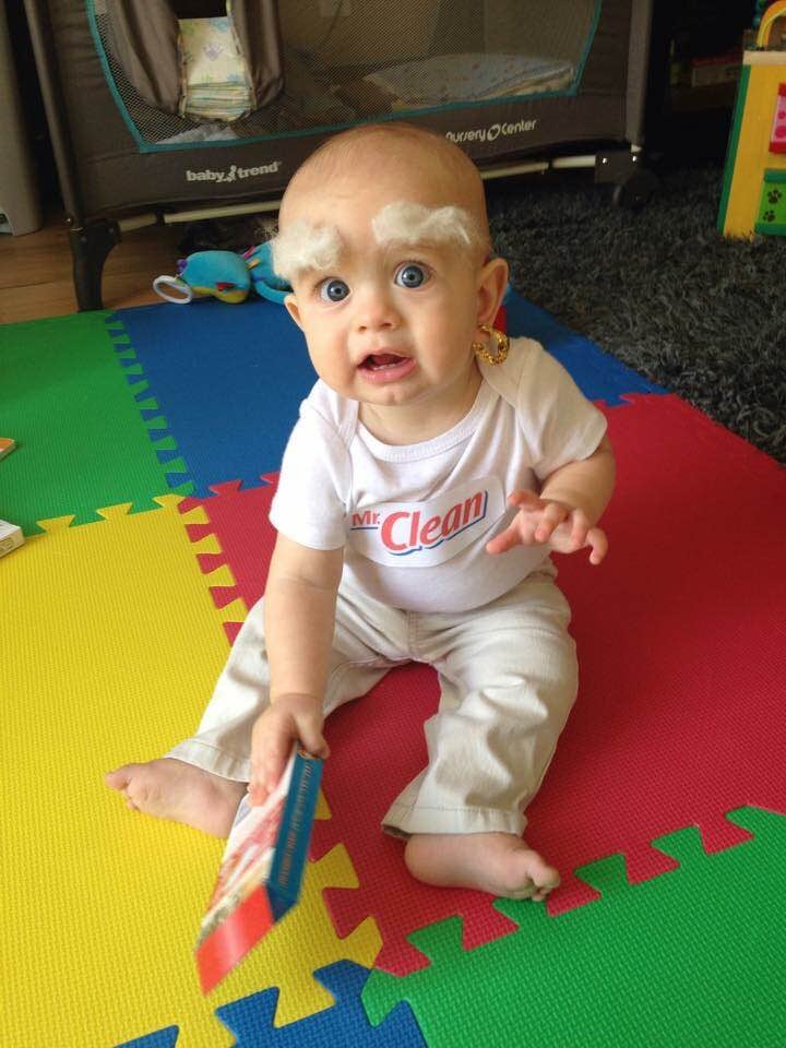 Mr Clean 5 Epic Halloween Costume Ideas For Your Bald Headed Baby Popsugar Family Photo 2