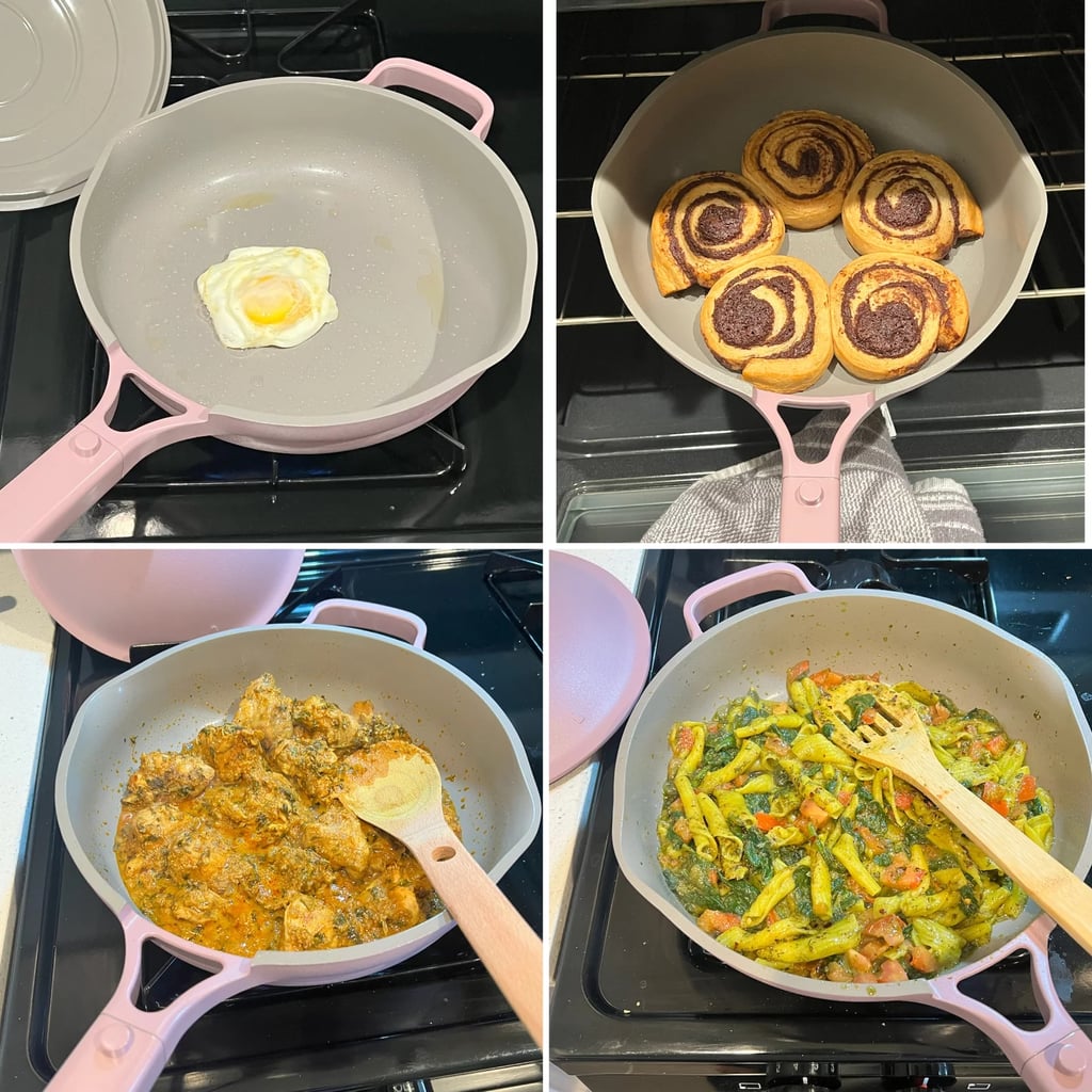 Our Place Always Pan 2.0 ($99, originally $135)
The Always Pan 2.0 has rightfully earned its cult status. It replaces multiple pieces of cookware in one sleek, lightweight design, and the nonstick coating is hard to beat. Whether you're frying eggs or throwing together a quick one-pan dinner, it handles it all without a fuss (or stuck-on mess). Learn more about it in our  Our Place Always Pan 2.0 review.
Editor Quote: "The versatility of the Our Place Always Pan 2.0 is unmatched; you can cook breakfast, lunch, dinner, and dessert all in one place. I've been experimenting with this pan for a little while, and I've made everything, including fried eggs, chicken curry, pasta, and baked cinnamon rolls. I use this pan so much that it's perpetually sitting on my drying rack. I love that I can use it for most of my cooking needs, especially because I live in an apartment with limited kitchen storage space." — Anvita Reddy, former assistant shopping editor