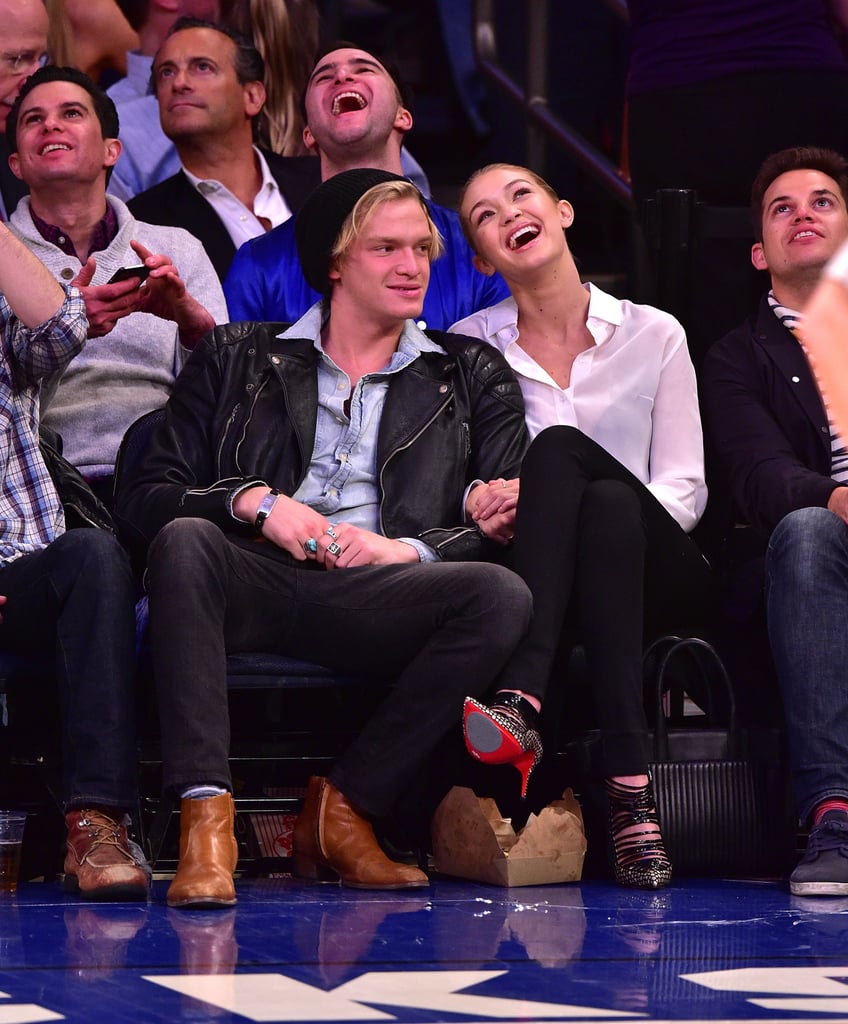 Gigi Hadid and Cody Simpson at Knicks Game April 2015