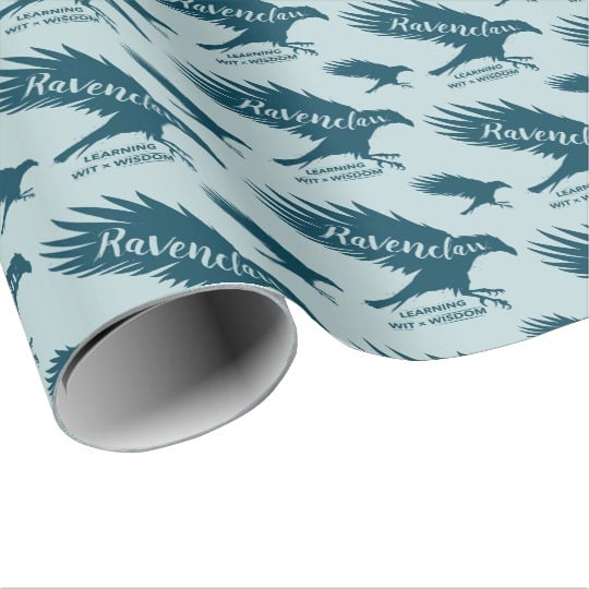 Harry Potter Ravenclaw Silhouette Typography Wrapping Paper