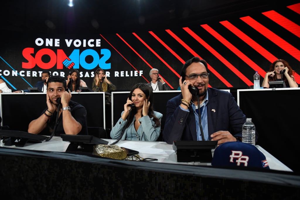 Wilmer Valderrama, Victoria Justice, and Jimmy Smits were some of the stars who participated in the efforts via telephone in Los Angeles.
