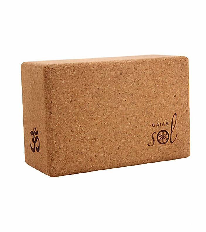 Gaiam Natural Cork Yoga Block Standard 4 Inch at