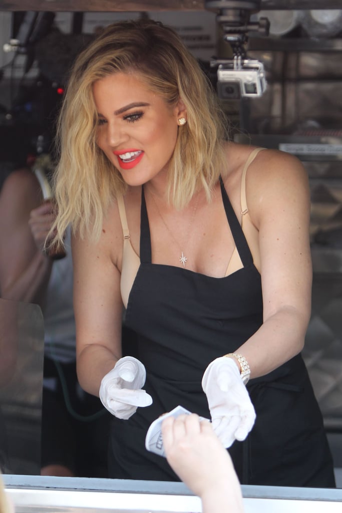 Khloe Kardashian Serving Ice Cream in LA June 2016