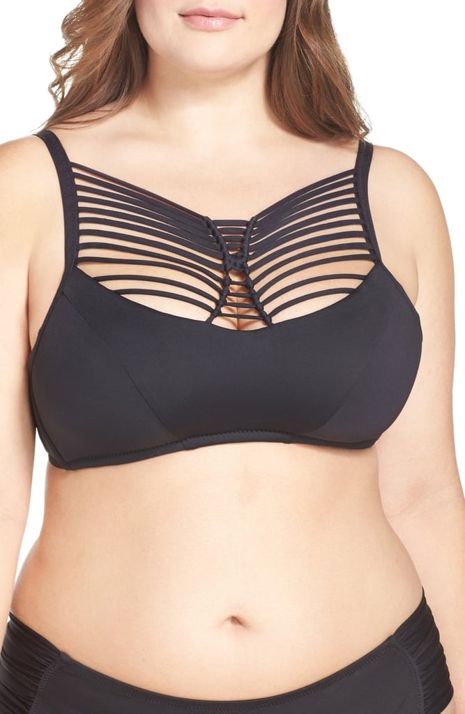 This edgy Becca Etc. Electric Current Bikini Top ($94) has seamed foam cups and reinforced side stays.
