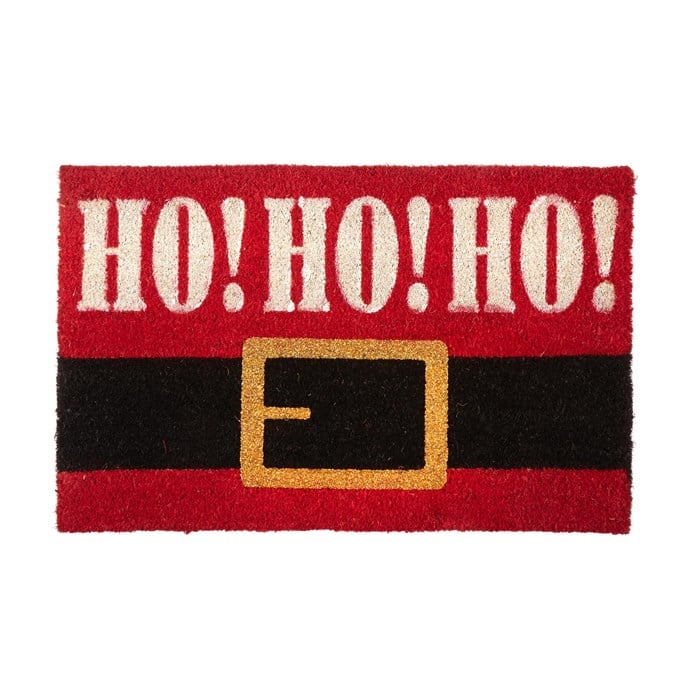 ”Ho Ho Ho” Santa Belt Coir Door Mat