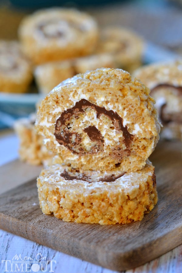 S'mores Rice Krispies Treats Pinwheels