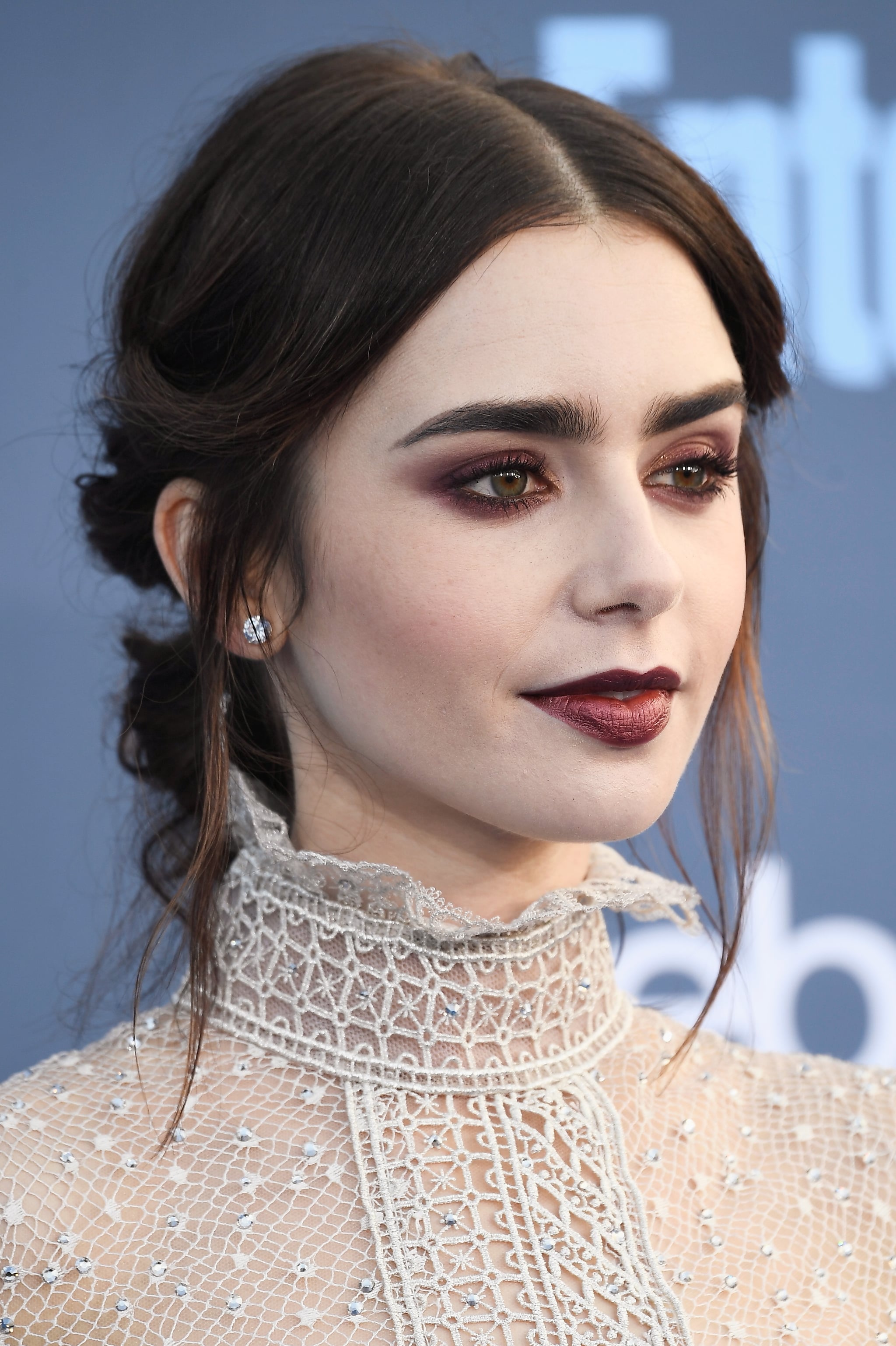 Lily Collins Hair And Makeup At The 2017 Golden Globes POPSUGAR Beauty