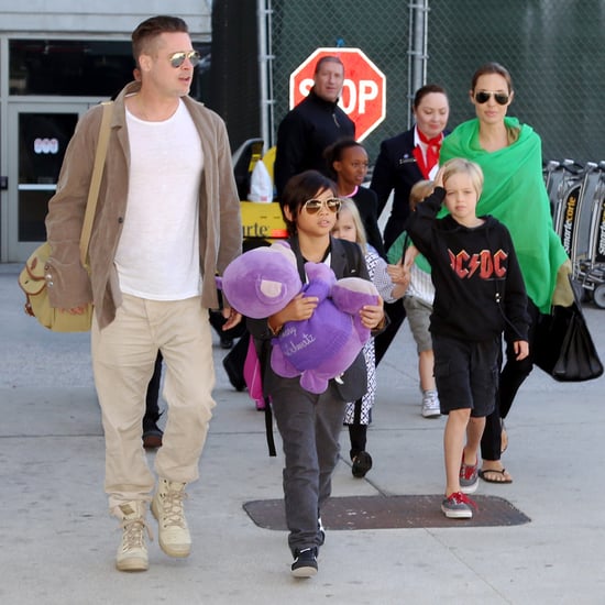 Angelina Jolie and Brad Pitt With Their Kids at LAX