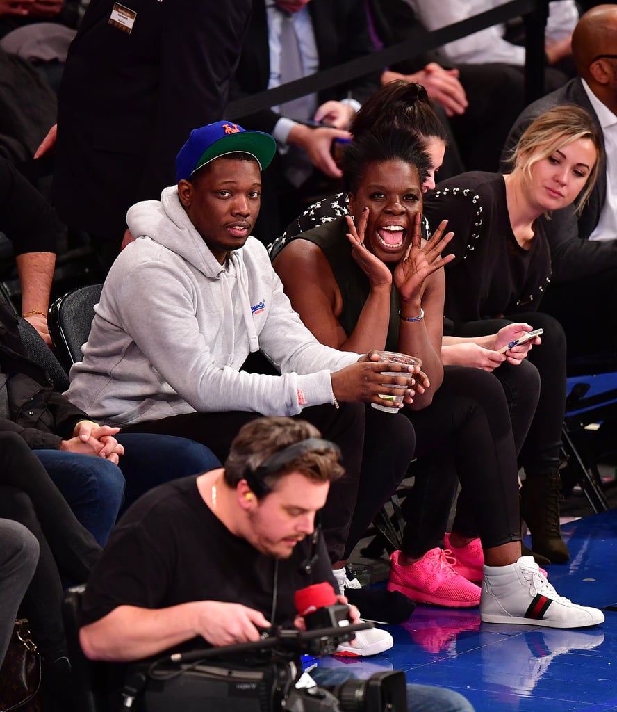 Leslie Jones Cheering at Sports Games Pictures